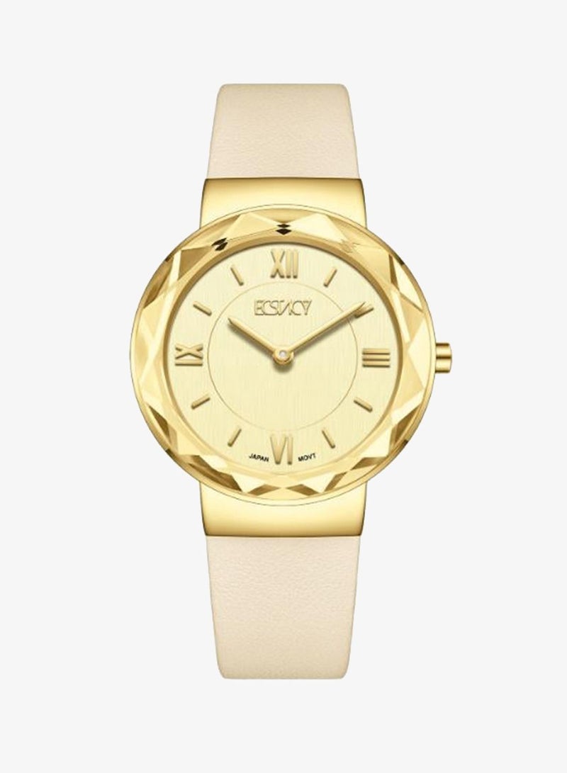 ECSTACY Women's Leather Analog Watch E25506-GLCC - 34.5mm mm - Image 1