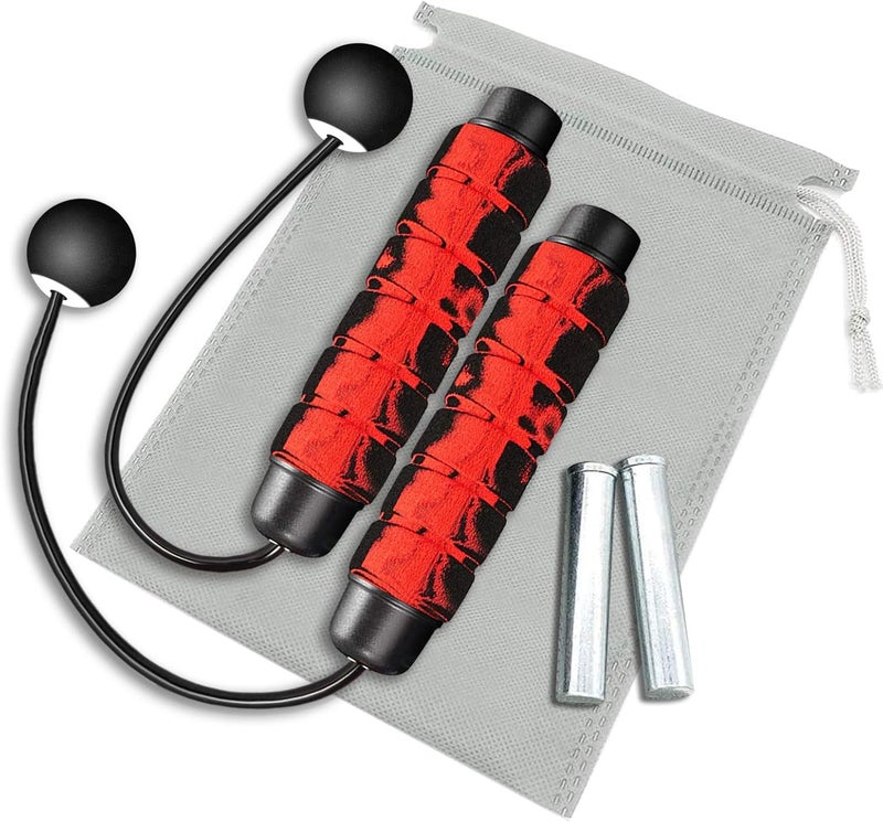 Redify Weighted Cordless Jump Rope for Fitness[Suitable for Different Ages and Levels] Ropeless Jump Rope for Boxing MMA WOD Training, BOD Rope Beachbody MBF,High Speed Rope Skipping for Narrow Space - Image 1
