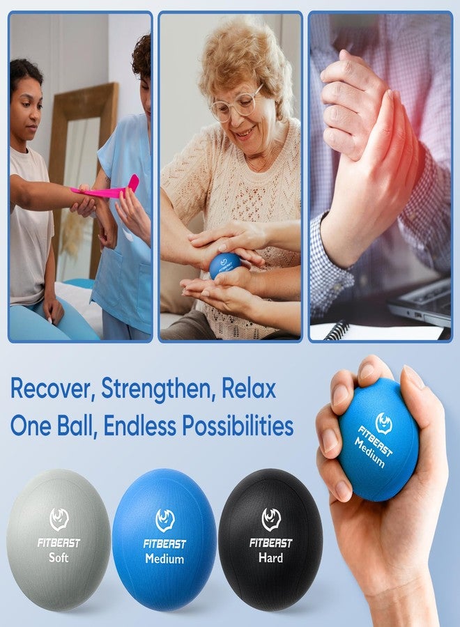 FitBeast Grip Strength Trainer, Finger Exerciser, Stress Balls for Adults, Hand Therapy for Strength, Recovery & Stress Relief, Forearm Strengthener for Men, Women & Seniors (6-Piece Cool Tones) - Image 5