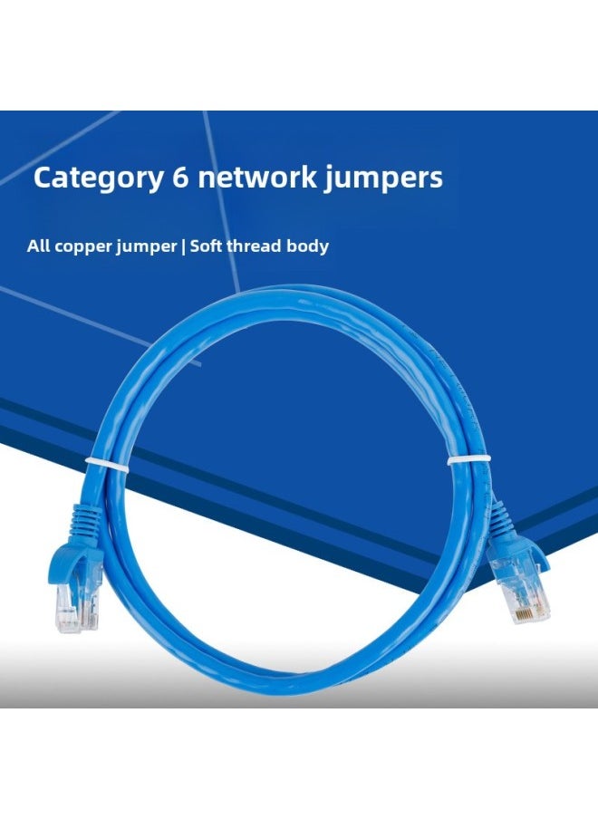 Generic Six Types Of Gigabit Pure Copper Network Jumper Computer Room Finished Network Cable CAT6 Large Favorably!-Color:Blue-Line Length:2 M  - Image 4