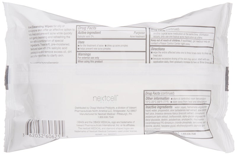 Obagi Medical SUZANOBAGIMD On the Go Cleansing Wipes for Oily or Acne Prone Skin, 25 count - Image 2