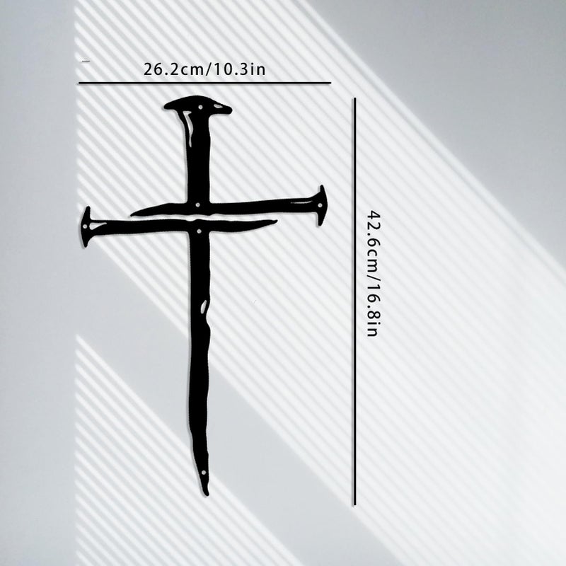 RESACO Wall Cross Jesus Crosses Wall Decor Religious Metal Wall Art Minimalist Decorations for Church Home Office Baptism Decor Gift for a Christian - Image 3