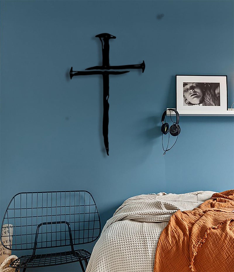 RESACO Wall Cross Jesus Crosses Wall Decor Religious Metal Wall Art Minimalist Decorations for Church Home Office Baptism Decor Gift for a Christian - Image 2