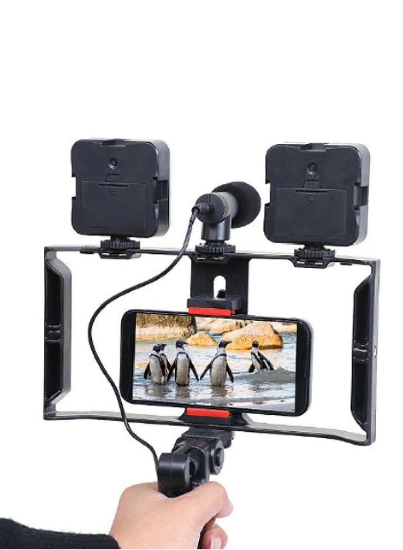 Plokama PK 778 Professional Mobile Video Recording Kit with Microphone & LED Light - Image 1