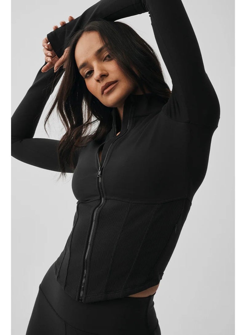 Alo Yoga Airbrush Corset Full Zip Jacket - Image 4