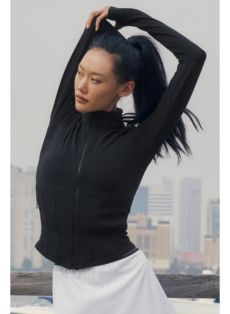 Alo Yoga Airbrush Corset Full Zip Jacket - Image 1