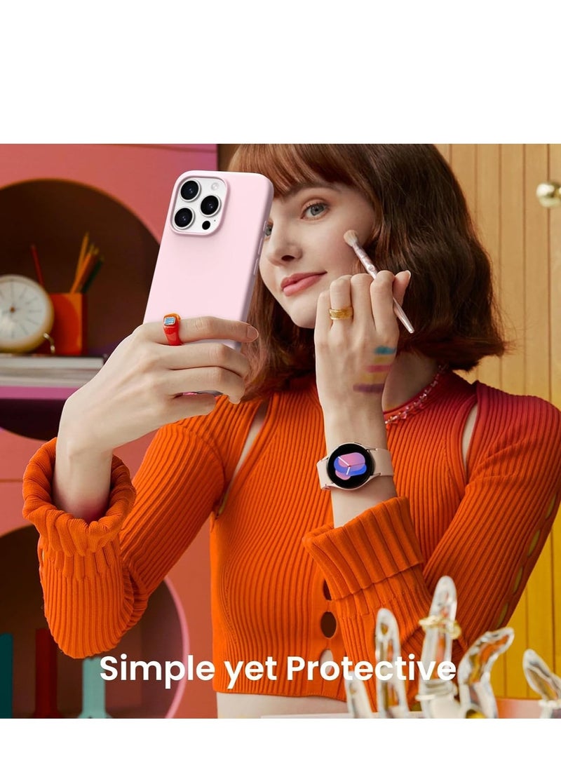 JAJEEK "New Soft Pink Silicone Case for iPhone 16 Pro – Anti-Scratch & Shockproof Protection" - Image 5