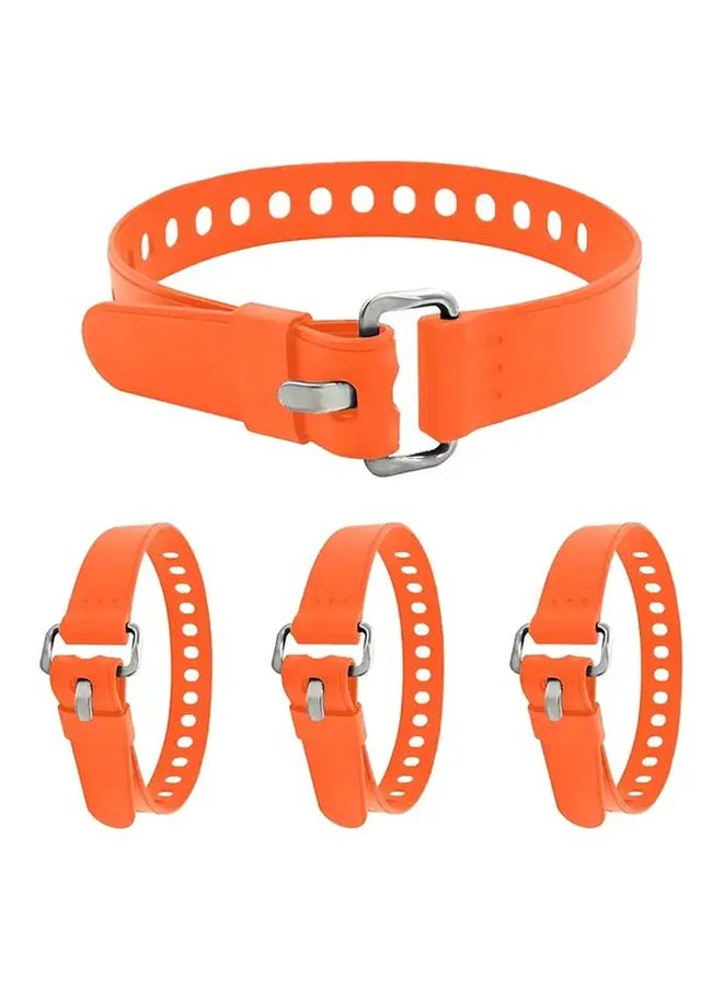 2Pcs Orange Heavy Duty Elastic Zip Ties Multifunctional Fastening Strap for Outdoor - Image 5
