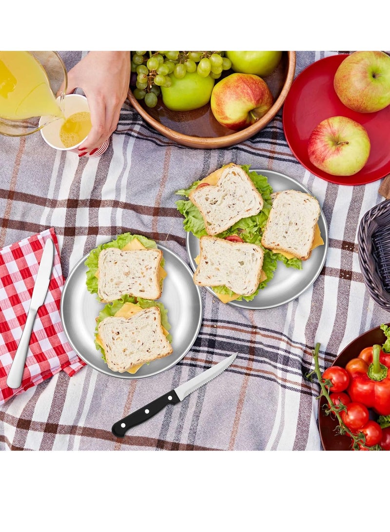 general Camping Dinner Set, Suitable for 2 People, 10 Piece Portable Camping Cutlery Set, Stainless Steel, Suitable for Camping, Picnic, Travel - Image 4