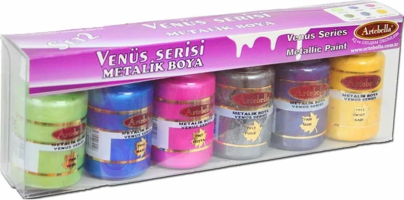 Artebella Venus Series Metallic Paint Set of 6-2