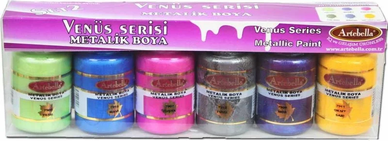 Artebella Venus Series Metallic Paint Set of 6-2