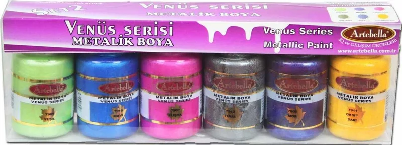 Artebella Venus Series Metallic Paint Set of 6-2