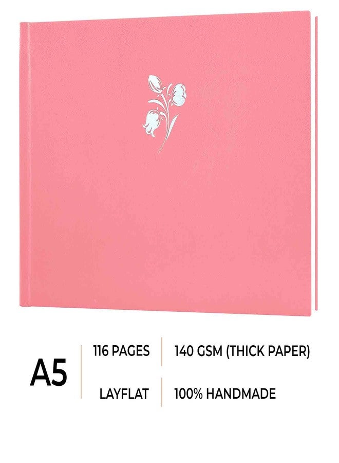 MENORAH مينورا - دفتر رسم A5 للفنانين - 140 غرام/متر مربع - (58 ورقة / 116 صفحة) - دفتر رسم فني (المقاس: 14.8 سم × 21.0 سم) - دفتر رسم - غلاف مقوى - صناعة يدوية - دفتر رسم كاساتا - (وردي كرزي - أوركيد) - منظر طبيعي - Image 2