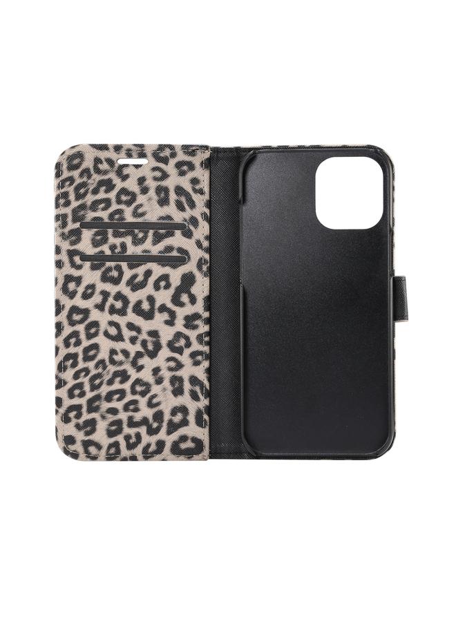 S-TOP Case For iPhone 13 Pro Max Leopard Pattern Horizontal Flip PC + PU Leather Case with Holder & Card Slots & Wallet - Image 4