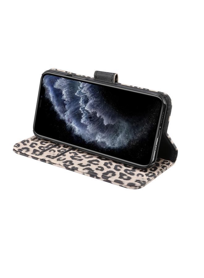 S-TOP Case For iPhone 13 Pro Max Leopard Pattern Horizontal Flip PC + PU Leather Case with Holder & Card Slots & Wallet - Image 5