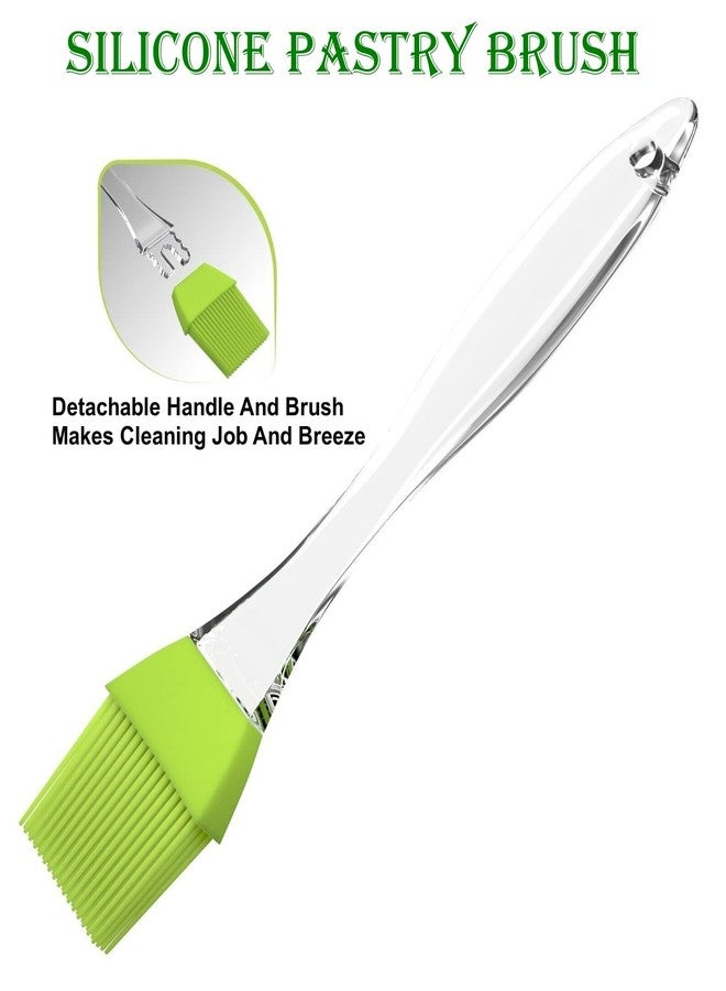 SAZOLONI Silicone Flat Pastry Cooking Oil Small Brush for Grilling, Tandoor,Multipurpose Silicon Brush (Pack of 5 Pieces) Assorted Color - Image 3