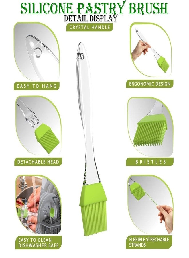 SAZOLONI Silicone Flat Pastry Cooking Oil Small Brush for Grilling, Tandoor,Multipurpose Silicon Brush (Pack of 5 Pieces) Assorted Color - Image 4