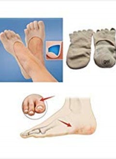 5 Toe Moisturizing Gel Socks - Gel Heel SPA Socks - Moisturizing Toe Socks for Dry Cracked Feet and Rough Skin Repair Overnight - Cracked Heel Socks by JERN (1 Pair Spa Gel Heel Sock) - Tan color - pzsku/Z40644FF54B02E5049F59Z/45/_/1683394729/385c4430-e45a-4884-8af5-f2d2b2e8271b