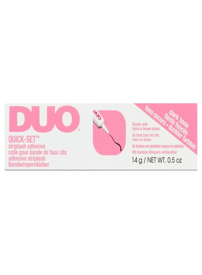 DUO Quick-Set Strong Hold Eyelash Lash Glue - Dark Tone, Waterproof, Fast Drying Strip Lash Adhesive for Black & Brown Lashes, 0.5 oz - Image 1