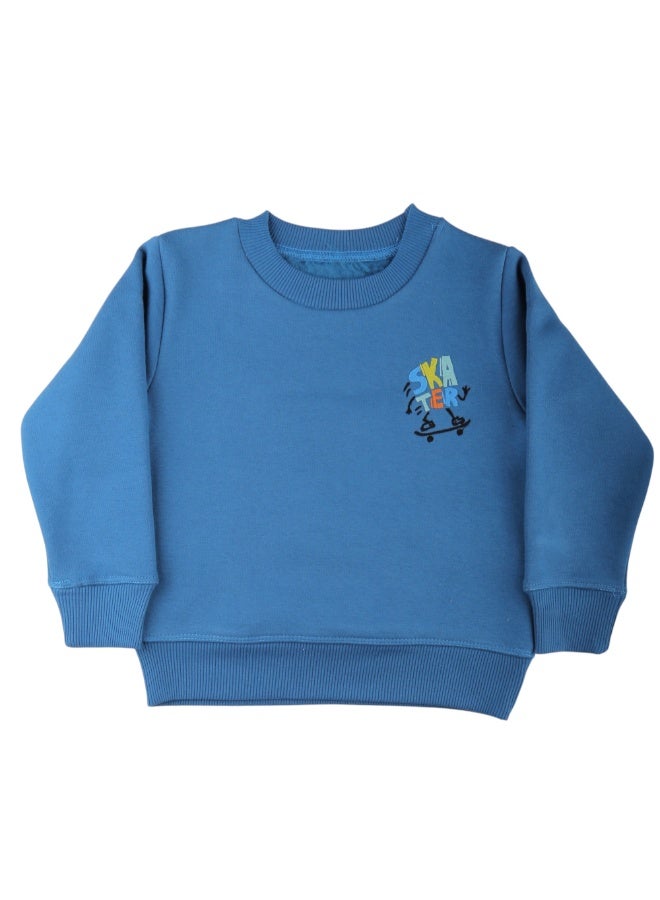 سويت شيرت أولادي Skater أزرق
