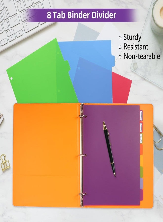 LIMANLIRY Colorful Binder Dividers with Tabs,Plastic Index with 5-Tabs,for 3 Ring Binder,6 Sets - Image 4
