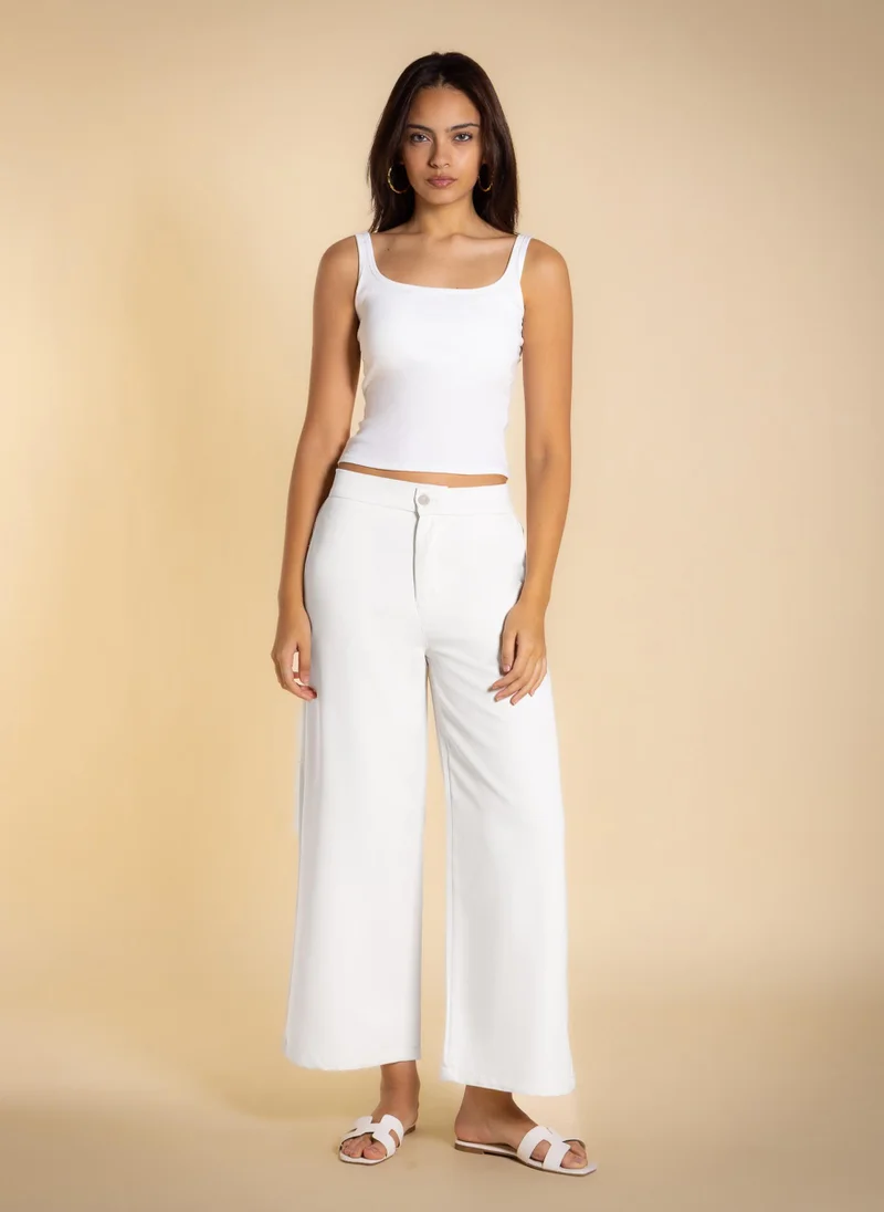SHAPES WIDE-LEG ESSENTIAL TROUSERS