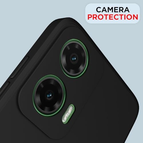 Pikkme Back Cover for Moto G35 5G | Slim Soft Matte Silicone Cover with Camera Protection & Shockproof Bumper Case (Black) - Image 5
