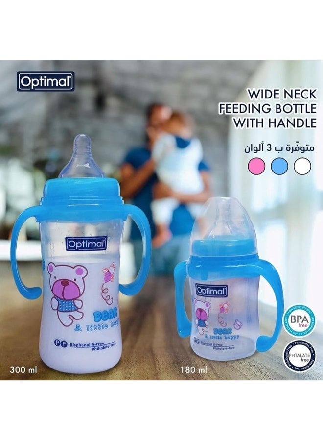 Optimal Wide Neck Feeding Bottle 300 ML, White - Image 4