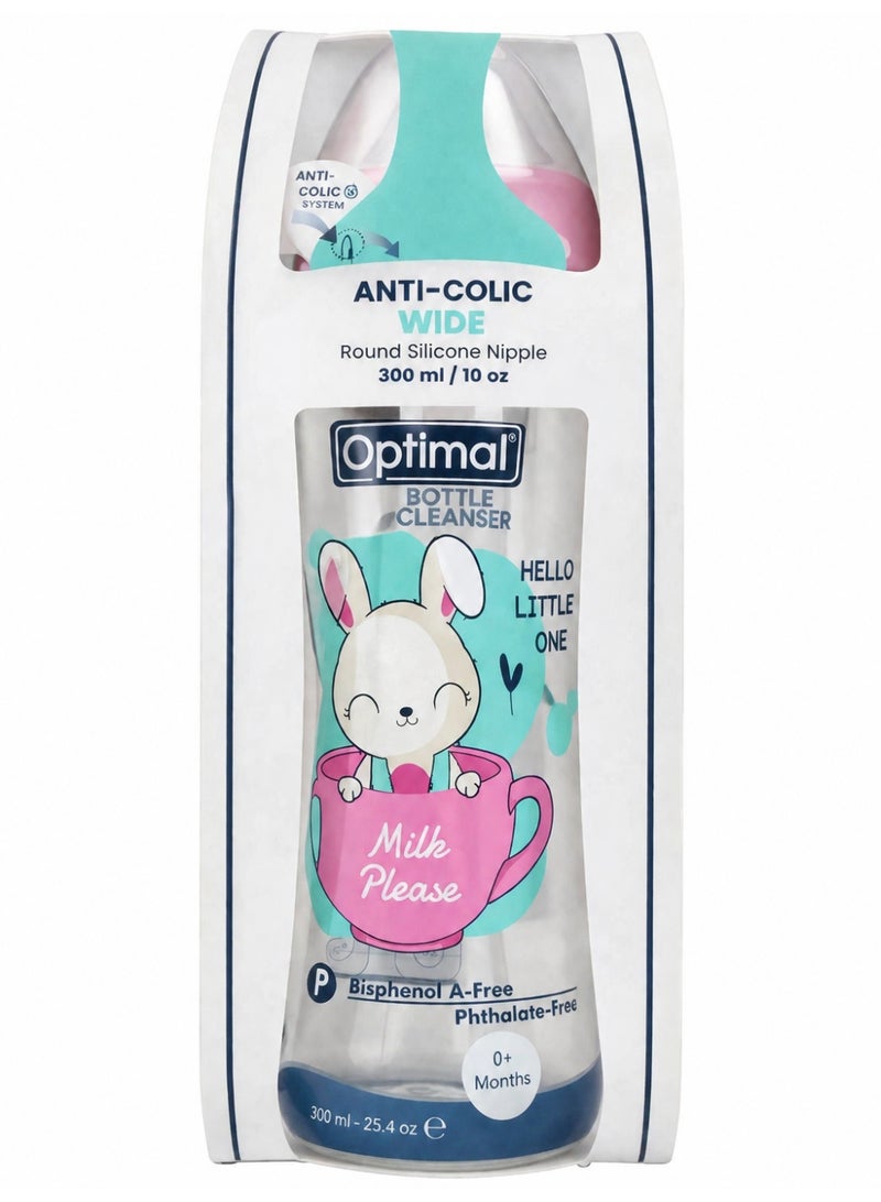 Optimal Wide Neck Feeding Bottle 300 ML, Assorted - Image 2