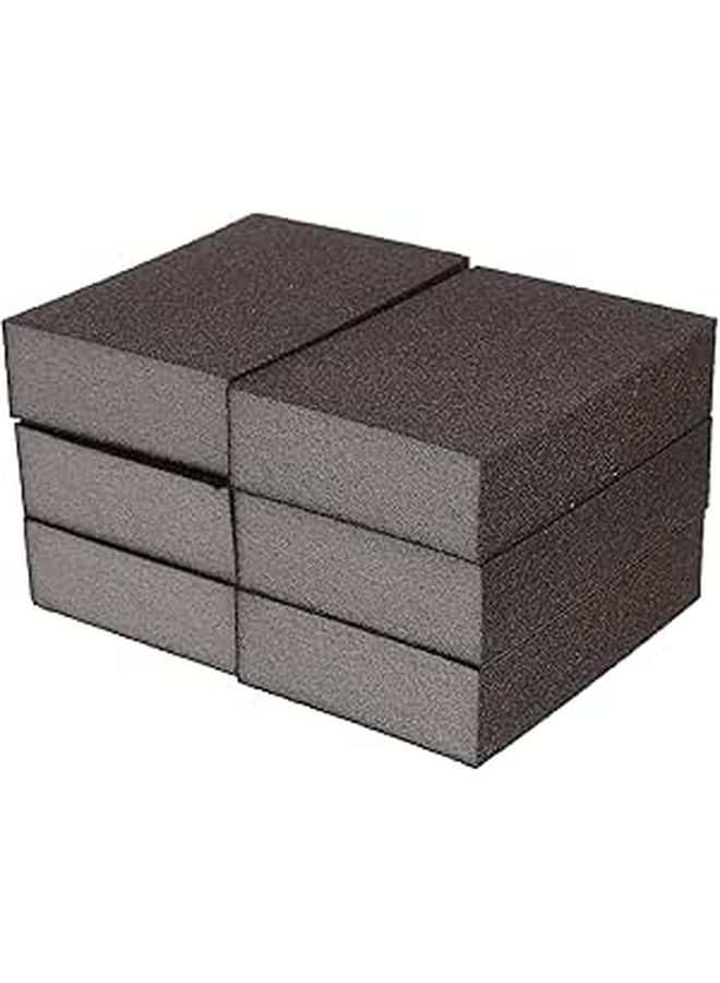 6 Pcs Low Density 180 Grit Wood Sanding Sponge Blocks For Polishing Drywall Finishing - Image 1