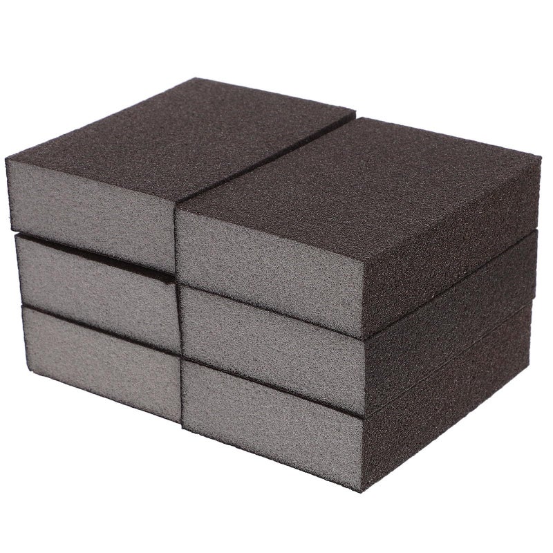 6 Pcs Low Density 180 Grit Wood Sanding Sponge Blocks For Polishing Drywall Finishing - Image 2