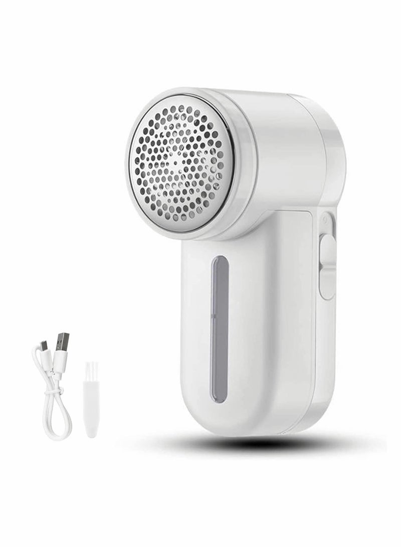 Excefore Fabric Shaver Fuzz Remover, Rechargeable Fabric Shaver with 6-Blades, Dual Protection, Effectively and Quickly Remove Fuzz for Clothes, Sweater, Curtain, Socks, Couch, Blanket  - Image 1