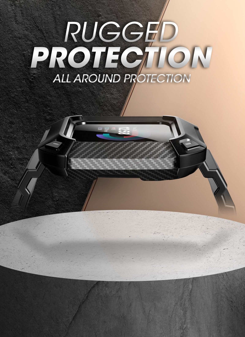 SUPCASE Unicorn Beetle Pro Watch Bands for Fitbit Versa 4 / Fitbit Versa 3 / Fitbit Sense 2/1, Protective Replacement Wristband Case Band (Black) - Image 2