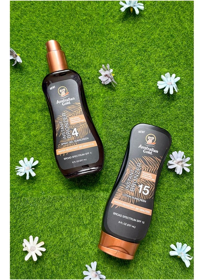 Australian Gold Australian Gold Spray Gel Sunscreen with Instant Bronzer SPF 4, 8 Ounce | Moisturize & Hydrate Skin | Broad Spectrum | Water Resistant | Non-Greasy | Oxybenzone Free | Cruelty Free  - Image 2