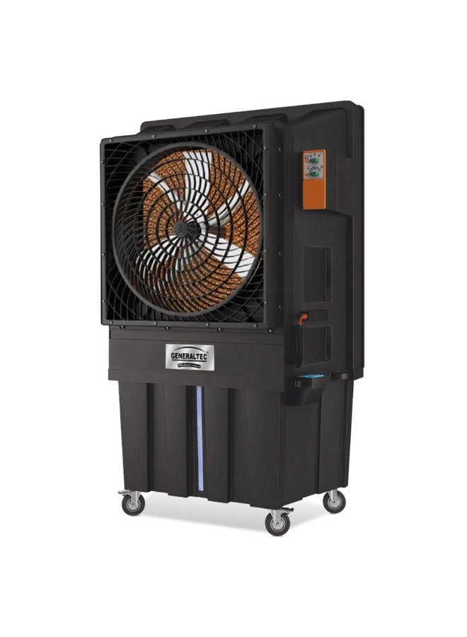 Generaltec Heavy Duty Air Cooler 200L Water Tank, High Airflow, Low Noise, 3 Speed Motor, 2500 Sq Ft Cooling Area, 950W – Model GAC2000RCOM (Black) 1 Year Full Warranty 200 L 950 W GAC2000RCOM black - Image 1