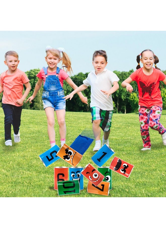 ArtCreativity Gamie Halloween Carnival Bean Bag Toss Game - Halloween Party Game With 10 Tin Cans And 3 Bean Bags - Indoor And Outdoor Halloween Party Activity For Kids - Tossing Game For Kids 3 And Up  - Image 4