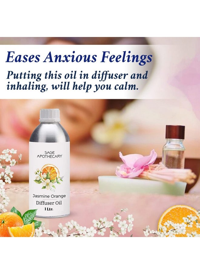 Sage Apothecary Sage Apothecary Jasmine Orange Diffuser Oil For Relax Calm Mood, Natural Homely Fragrance, Anxiety Free Sleep & Pure Aromatherapy - 1L  - Image 5
