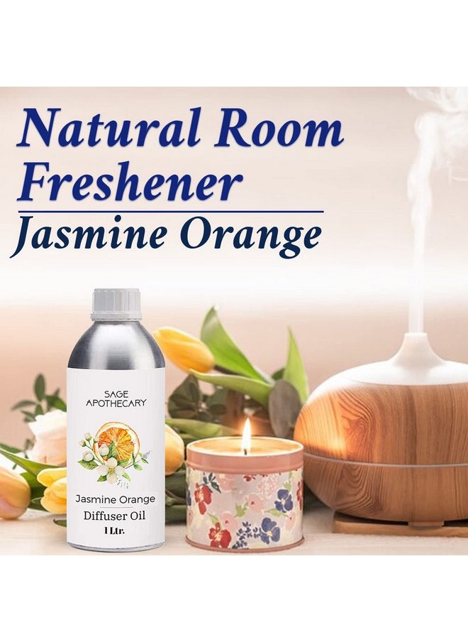 Sage Apothecary Sage Apothecary Jasmine Orange Diffuser Oil For Relax Calm Mood, Natural Homely Fragrance, Anxiety Free Sleep & Pure Aromatherapy - 1L  - Image 4