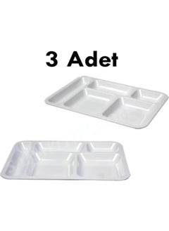 3 Pieces Unbreakable Healthy Raw Material 5 Compartment Table Dish Table Doodle Table Dish Polycarbonate Table Dish