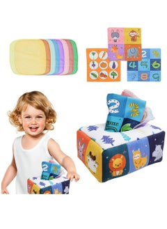 RATSAW Baby Tissue Box Toy Magical Wrinkle Tissue Box Scarf Box Baby Toy Preschool Learning Early Childhood Education Development Toy  - Image 1