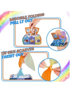 RATSAW Baby Tissue Box Toy Magical Wrinkle Tissue Box Scarf Box Baby Toy Preschool Learning Early Childhood Education Development Toy  - Image 5