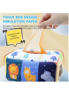 RATSAW Baby Tissue Box Toy Magical Wrinkle Tissue Box Scarf Box Baby Toy Preschool Learning Early Childhood Education Development Toy  - Image 3