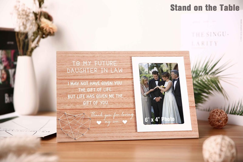 Sioial Bride Gift from Mother of the Groom-Wedding Gift for Daughter in Law from New Mom-Bridal Shower Gift-Bachelorette Party Gift-Picture Photo Frame Gift for New Daughter-Thank You for Loving My Son - Image 2