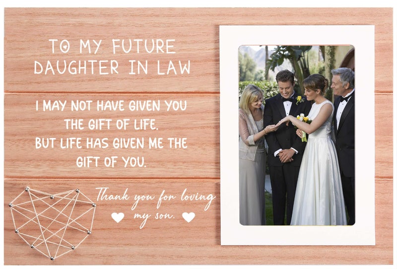 Sioial Bride Gift from Mother of the Groom-Wedding Gift for Daughter in Law from New Mom-Bridal Shower Gift-Bachelorette Party Gift-Picture Photo Frame Gift for New Daughter-Thank You for Loving My Son - Image 1