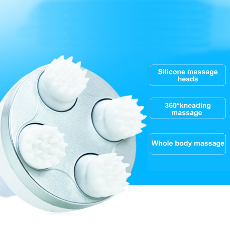 USB Cordless Electric Scalp Head Massager Handheld Scratcher 4 Heads Kneading for Muscles Back Shoulder Calf Pain - Image 3