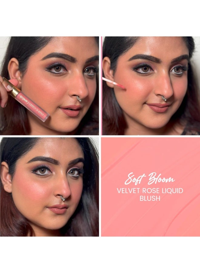 Parul Garg Beauty Velvet Rose Liquid Blush – Lightweight, Blendable & Hydrating | Soft, Natural Glow | Enriched with Shea Butter & Jojoba Oil (Soft Bloom, 3ml) - Image 2