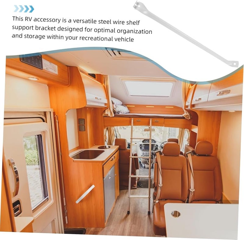 Heavy Duty Metal Wire Shelf Bracket Set Wall Mounted Sturdy Support Easy Installation - Image 4