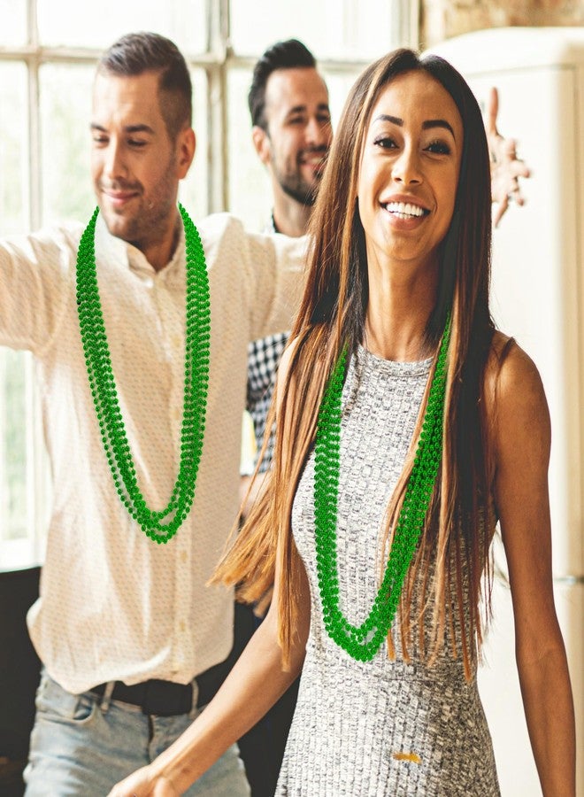 EOBOH St Patricks Day Beads, 24PCS Christmas Beaded Necklace Accessories, Mardi Gras Beads Necklaces, Festival Parade Accessories for Mardi Gras St. Patricks Christmas Party Wedding Supplies - Image 4