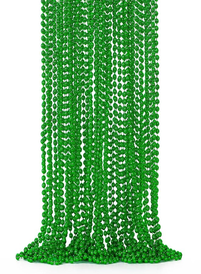 EOBOH St Patricks Day Beads, 24PCS Christmas Beaded Necklace Accessories, Mardi Gras Beads Necklaces, Festival Parade Accessories for Mardi Gras St. Patricks Christmas Party Wedding Supplies - Image 1