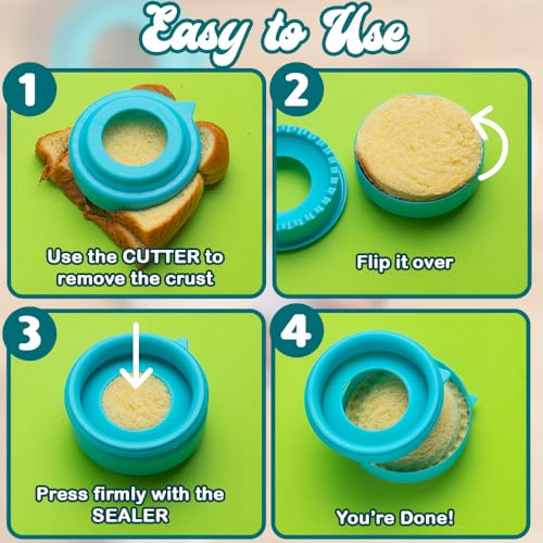 Savoychef Sandwich Cutter and Sealer (Circle) - Crustless Sandwich Maker - Great for Lunchbox and Bento Box - Boys and Girls Kids Lunch - Sandwich Cutters for Kids - Image 2